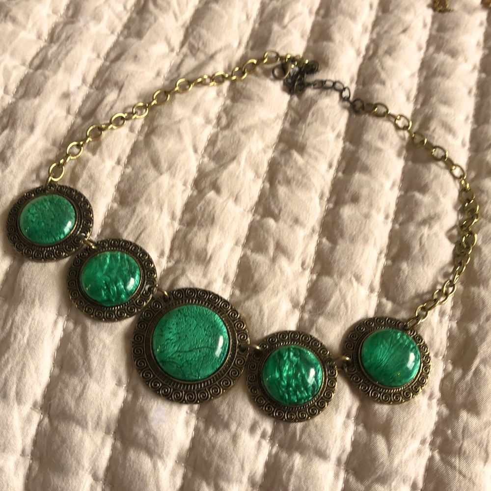 Emerald fashion necklace